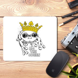 Килимок для миші з принтом Жаба "I am the Queen" - Інтернет-магазин спільних покупок ToGether