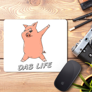 Килимок для миші з принтом Свиня "Dab life" - Інтернет-магазин спільних покупок ToGether