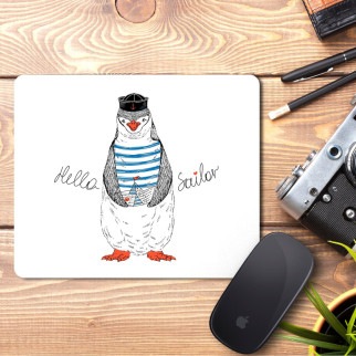 Килимок для миші з принтом Пінгвін "Hello Sailor" - Інтернет-магазин спільних покупок ToGether