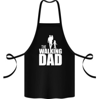 Фартух чорний кухонний з оригінальним принтом "The walking dad" - Інтернет-магазин спільних покупок ToGether
