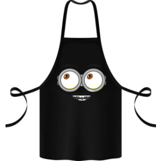 Фартух чорний кухонний з оригінальним принтом "Очі" - Інтернет-магазин спільних покупок ToGether