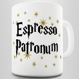 Білий кухоль з принтом Espresso Patronum Novelty Mug - Інтернет-магазин спільних покупок ToGether