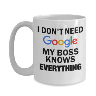 Білий кухоль (чашка) з принтом "I don't need Google - Інтернет-магазин спільних покупок ToGether