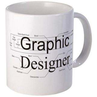 Білий кухоль (чашка) з принтом "Graphic Designer" - Інтернет-магазин спільних покупок ToGether