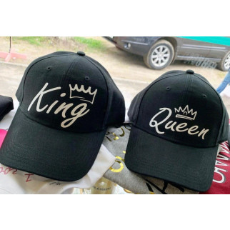 Парні кепки (бейсболки) з принтом "King. Queen" Push IT - Інтернет-магазин спільних покупок ToGether