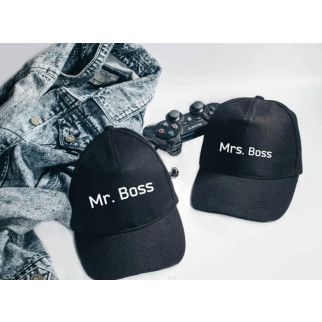 Парні кепки (бейсболки) з принтом "Mr. Boss. Mrs. Boss" Push IT - Інтернет-магазин спільних покупок ToGether