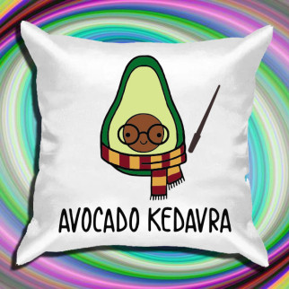 Подушка з принтом "Авокадо: Avocado Kedavra" - Інтернет-магазин спільних покупок ToGether