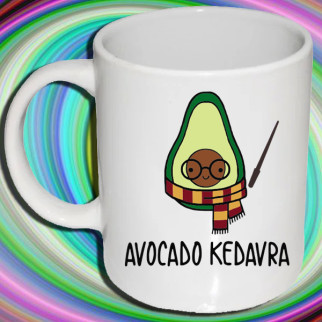 Білий кухоль (чашка) з принтом "Авокадо: Avocado Kedavra" - Інтернет-магазин спільних покупок ToGether