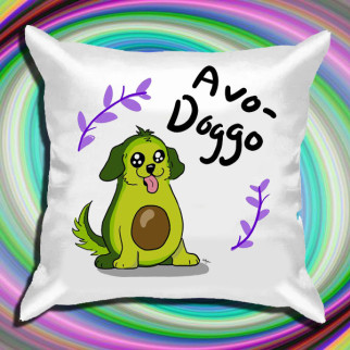 Подушка з принтом "Avo-Doggo" - Інтернет-магазин спільних покупок ToGether