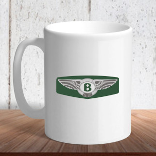 Білий кухоль (чашка) з логотипом автомобіля "Bentley1" - Інтернет-магазин спільних покупок ToGether