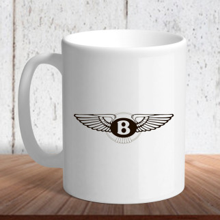 Білий кухоль (чашка) з логотипом автомобіля "Bentley3" - Інтернет-магазин спільних покупок ToGether