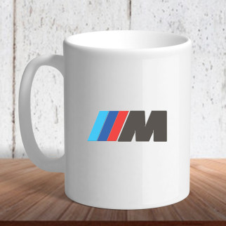 Білий кухоль (чашка) з логотипом автомобіля "BMW m series" - Інтернет-магазин спільних покупок ToGether