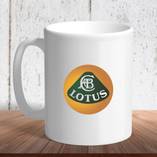 Білий кухоль (чашка) з логотипом автомобіля "Lotus 2" - Інтернет-магазин спільних покупок ToGether