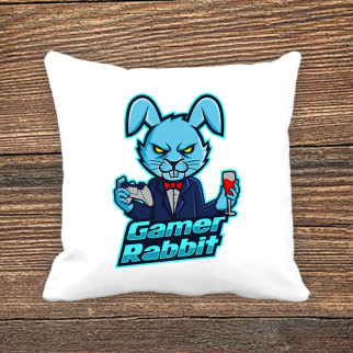 Подушка з принтом Заєць "Gamer Rabbit" - Інтернет-магазин спільних покупок ToGether