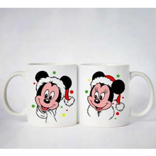 Парні білі чашки з принтом "Міккі і Мінні Мауси" - Інтернет-магазин спільних покупок ToGether