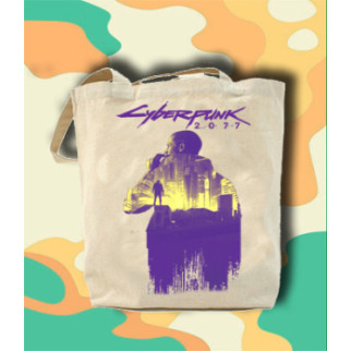 Еко-сумка, шоппер повсякденна з принтом Cyberpunk 2077 - Інтернет-магазин спільних покупок ToGether