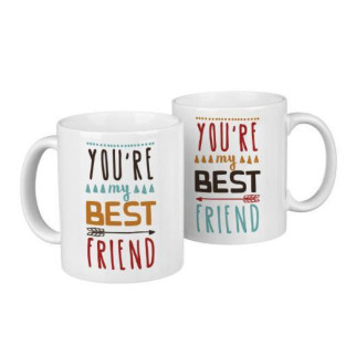 Парні білі чашки з принтом "You'r Best friends" - Інтернет-магазин спільних покупок ToGether