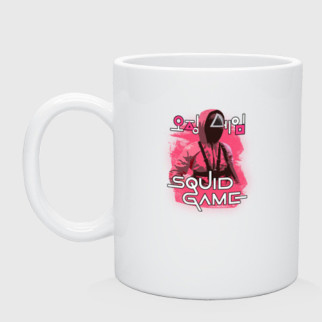Білий кухоль (чашка) з принтом Мерч Гра в кальмара (오징어게임) Squid Game 2 - Інтернет-магазин спільних покупок ToGether