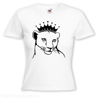 Жіноча футболка з принтом "Левиця в короні" Push IT - Інтернет-магазин спільних покупок ToGether