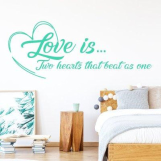 Наклейка на стіну «Два серця як одне» з оракалу - Інтернет-магазин спільних покупок ToGether