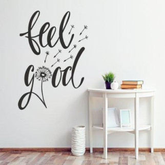 Вінілова інтер'єрна наклейка декор на стіну та шпалери «Feel good» з оракалу - Інтернет-магазин спільних покупок ToGether