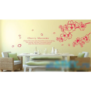 Вінілова інтер'єрна наклейка декор на стіну та шпалери «Cherry blossom» з оракалу - Інтернет-магазин спільних покупок ToGether