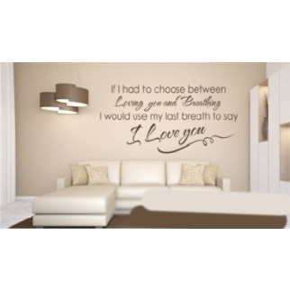 Вінілова інтер'єрна наклейка декор на стіну та шпалери «Love and Breathing» з оракалу - Інтернет-магазин спільних покупок ToGether
