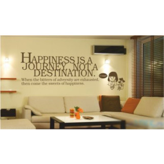 Наклейка на стіну "Happiness is" з оракалу - Інтернет-магазин спільних покупок ToGether
