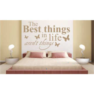Вінілова інтер'єрна наклейка декор на стіну та шпалери «The best things» з оракалу - Інтернет-магазин спільних покупок ToGether