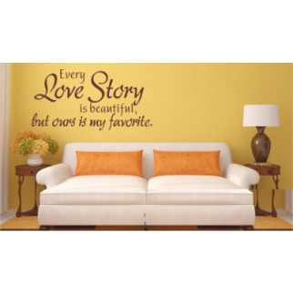 Вінілова інтер'єрна наклейка декор на стіну та шпалери «Любовна історія» з оракалу - Інтернет-магазин спільних покупок ToGether