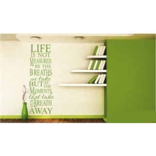 Вінілова інтер'єрна наклейка декор на стіну та шпалери «Життя не вимірюється» з оракалу - Інтернет-магазин спільних покупок ToGether