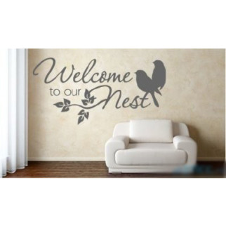 Наклейка на стіну "Welcome to our nest" з оракалу - Інтернет-магазин спільних покупок ToGether