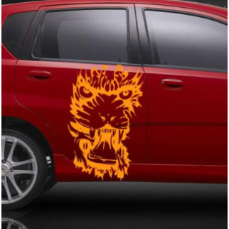 Наклейка на автомобіль «Агресивний оскал хижака» з оракалу - Інтернет-магазин спільних покупок ToGether