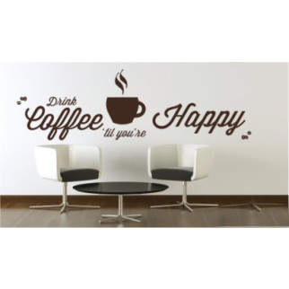 Наклейка "Coffee Happy" з оракалу - Інтернет-магазин спільних покупок ToGether