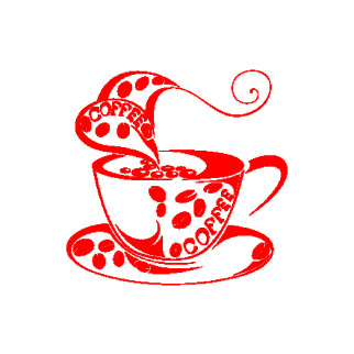 Наклейка «Кухлина кави» з оракалу - Інтернет-магазин спільних покупок ToGether