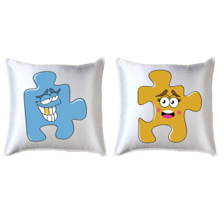 Парні декоративні подушки з принтом "Пазли" - Інтернет-магазин спільних покупок ToGether