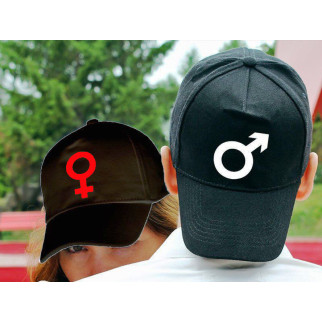 Парні кепки (бейсболки) з принтом "Знаки Марса і Венери" Push IT - Інтернет-магазин спільних покупок ToGether