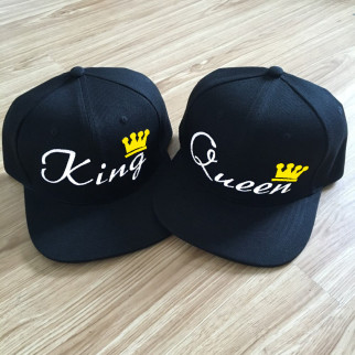 Парні кепки (бейсболки) з принтом "Queen. King" Push IT - Інтернет-магазин спільних покупок ToGether