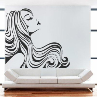 Наклейка «Дівчина з довгим волоссям» з оракалу - Інтернет-магазин спільних покупок ToGether