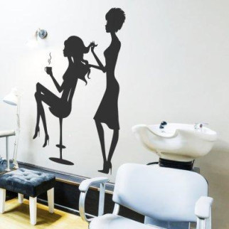 Вінілова інтер'єрна наклейка декор на стіну та шпалери «Силуети салону» з оракалу - Інтернет-магазин спільних покупок ToGether
