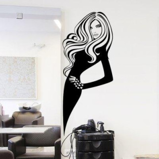 Вінілова інтер'єрна наклейка декор на стіну та шпалери «Дівчина за рогом» з оракалу 54х151 - Інтернет-магазин спільних покупок ToGether