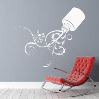 Вінілова інтер'єрна наклейка декор на стіну та шпалери «Флакончик лаку» з оракалу - Інтернет-магазин спільних покупок ToGether