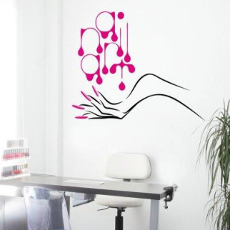 Вінілова інтер'єрна наклейка декор на стіну та шпалери «Нейл арт» з оракалу - Інтернет-магазин спільних покупок ToGether