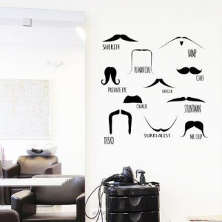 Вінілова інтер'єрна наклейка декор на стіну та шпалери «Вуса та вусики» з оракалу - Інтернет-магазин спільних покупок ToGether