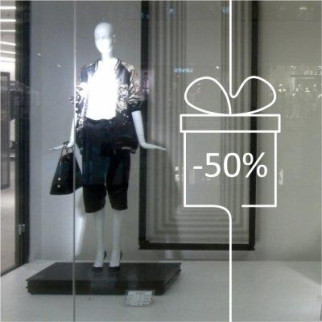 Наклейка "Знижка 50%" з оракалу - Інтернет-магазин спільних покупок ToGether