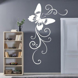 Наклейка «Візерунки з метеликом» з оракалу - Інтернет-магазин спільних покупок ToGether