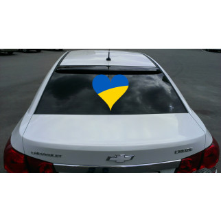 Наклейка на автомобіль «Український прапор у формі серця» з оракалу - Інтернет-магазин спільних покупок ToGether