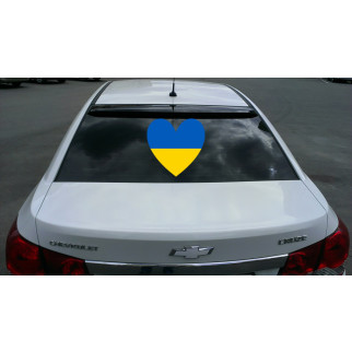 Наклейка на автомобіль "Український прапор у формі серця". з оракалу - Інтернет-магазин спільних покупок ToGether