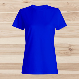 Жіночі бавовняні яскраво-сині футболки ОПТОМ. Базові однотонні майки під друк, нанесення без принта - Інтернет-магазин спільних покупок ToGether