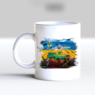 Білий кухоль (чашка) з принтом "Україна" - Інтернет-магазин спільних покупок ToGether